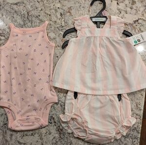 Baby Girl 0-3 M Spring And Summer Outfit NWT